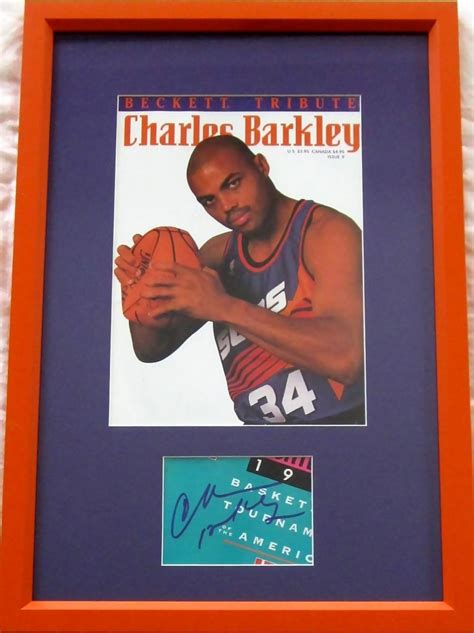 Charles Barkley Autograph Custom Framed With Phoenix Suns Beckett Magazine Cover