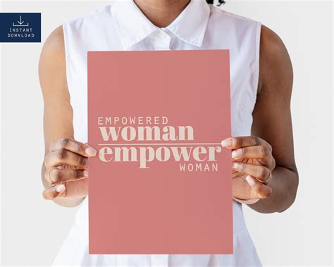 Empowered Woman Empower Woman A Feminist Poster Etsy