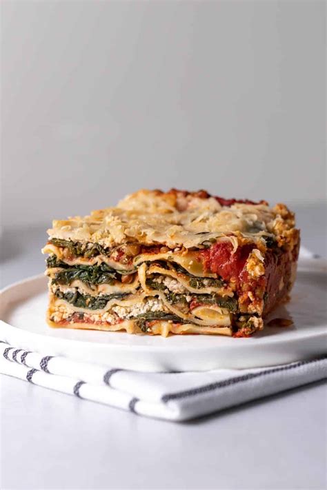 Vegan Spinach Lasagna With Cashew Ricotta Dairy Free Lasagna Cashew