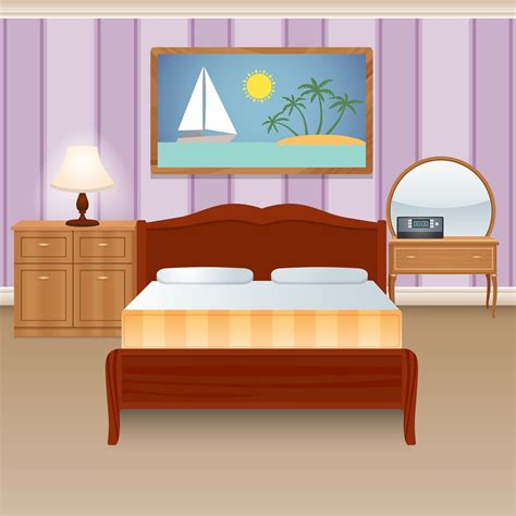 Bed Room Interior 444100 Vector Art At Vecteezy