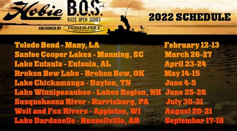 Hobie Bos Releases 2022 Schedule Kayak Bass Nation