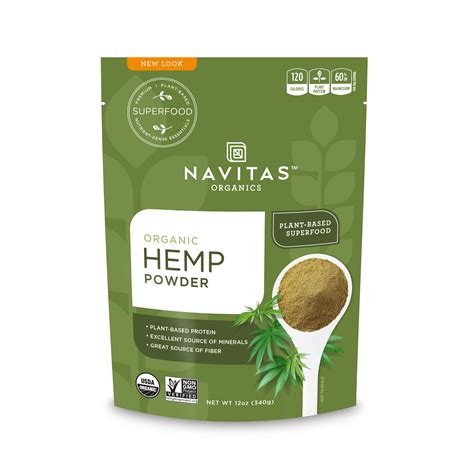 Navitas Naturals Hemp Powder Organic Hemp Raw 12 Oz