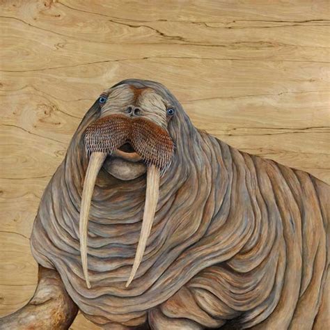 Walrus Art Original Walrus Painting Animal Artwork