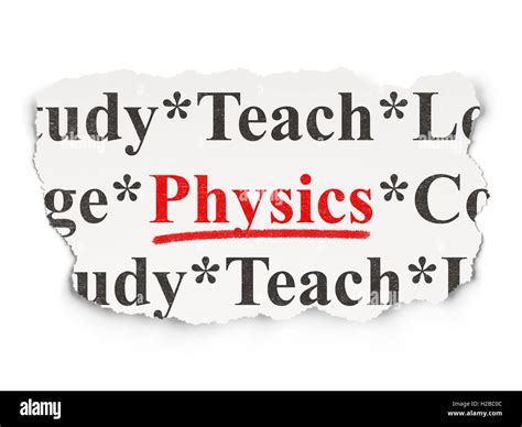 Education Concept Physics On Paper Background Stock Photo Alamy