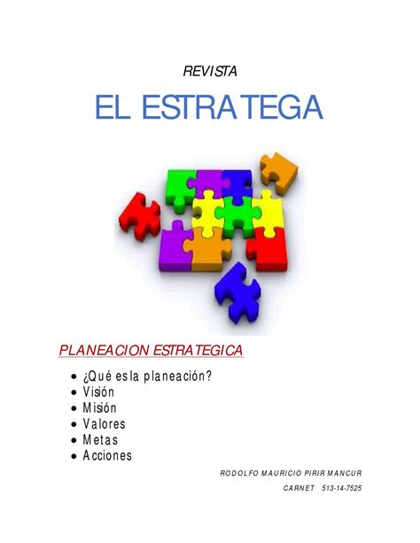 3 Pdf Planificacion Estrategica Revista Mau By Mauricio Pirir Issuu