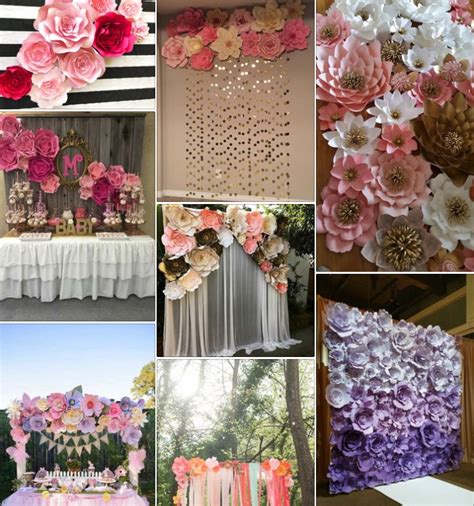 Paper Flower Backdrop Photowall Ideas Couture Party Decor