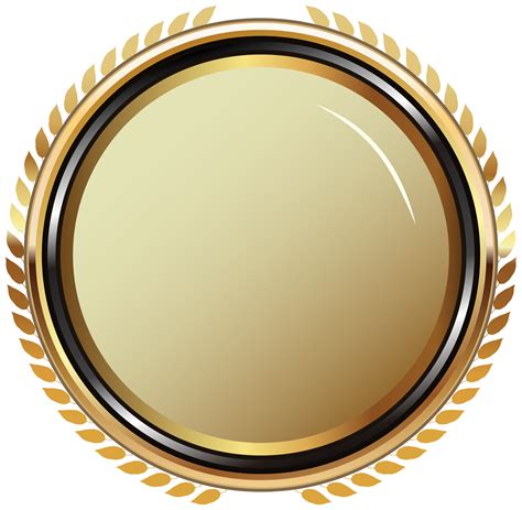 Badge Clip art - Gold Oval Badge Transparent PNG Clip Art Image png png image
