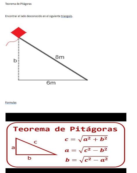 Teorema De Pit Goras Como Encontrar Un Cateto Ayuda Por Favor