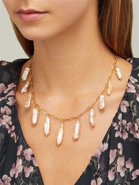 Baroque Pearl Drop Necklace Timeless Pearly Matchesfashion Us