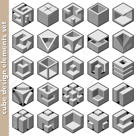3d Cube Logo Design Pack Royalty Free Cliparts Vectors And Stock