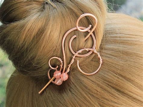 Metal Hair Clip For Women Unique Copper Hair Barrette Hair Slide