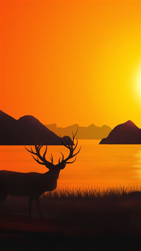 1080x1920 1080x1920 Reindeer Deer Scenery Landscape Artist