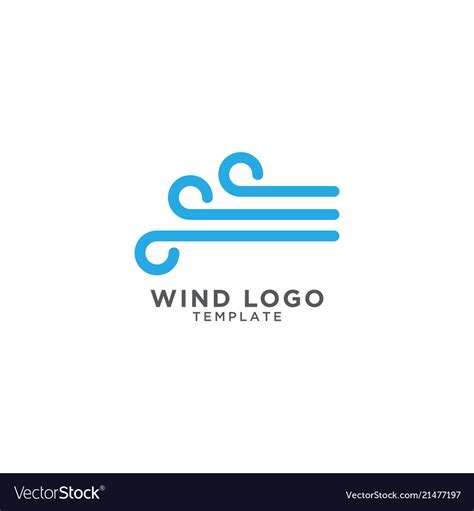 Wind Logo Design Template Royalty Free Vector Image