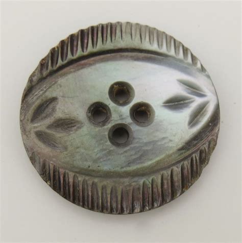 Vintage Carved Mother Of Pearl Button From Blacktulip On Ruby Lane