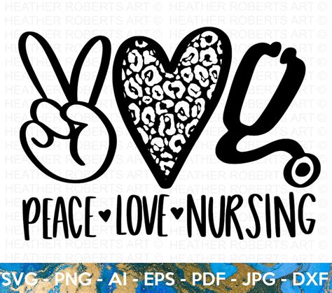 Peace Love Nursing SVG Nurse SVG Nurse Life Svg Nurse Svg - Etsy