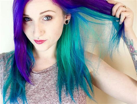 Gorgeous Purple And Teal Hair Cool Hairstyles Purple And Teal Hair