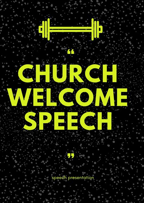 Church Welcome Speech Sample
