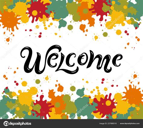 Illustration: welcome | Handwriting Lettering Welcome Background ...