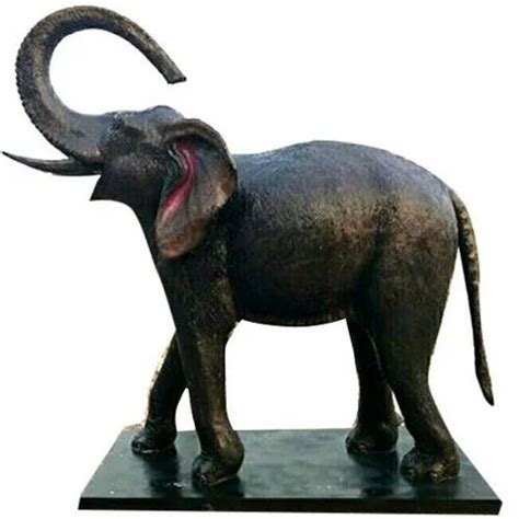 Black Frp Elephant Statue For Decoration Size 6 Feet At Rs 30000 In