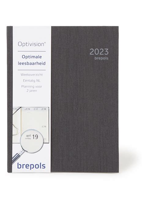 Brepols Optivision Agenda 2023 • Donkergrijs • Debijenkorfbe