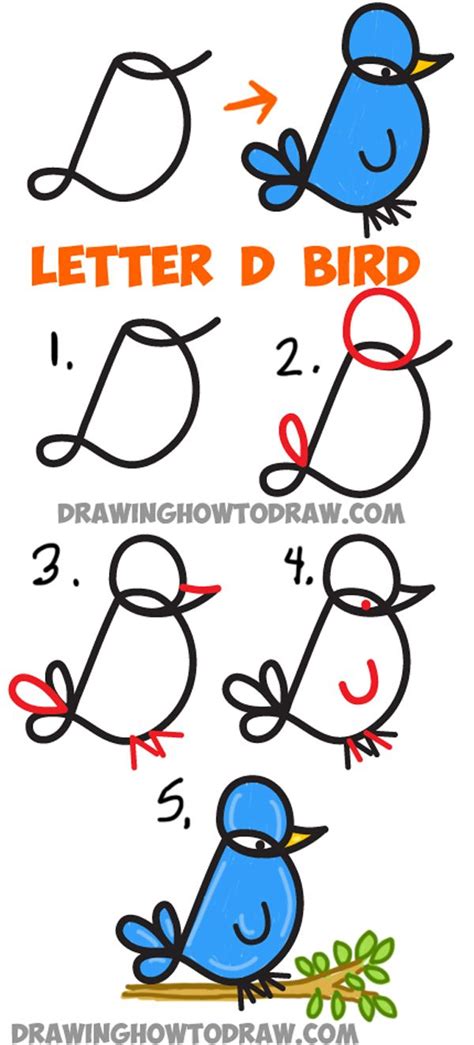 See more ideas about cartoon art, cartoon, art. How to Draw Cursive Uppercase Letter D Cartoon Bird - Easy ...