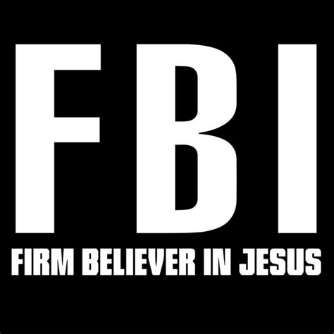Fbi Firm Believer In Jesus Essential Svg Inspire Uplift