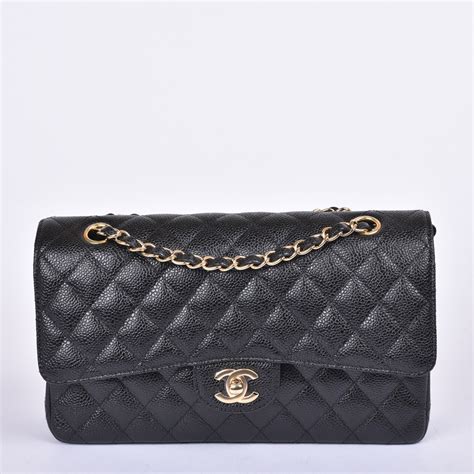 Buy Pre Owned Chanel Classic Medium Double Flap Black Caviar Leather