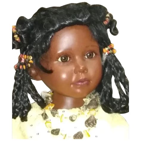 Gorgeous Large Black Doll Ruby Lane