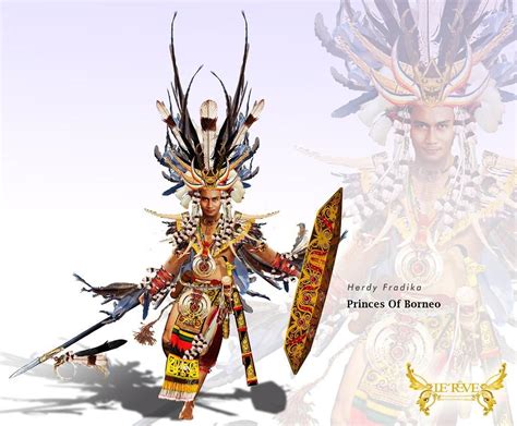 Dayak Borneo Warrior Fashionsketch Fashionillustration