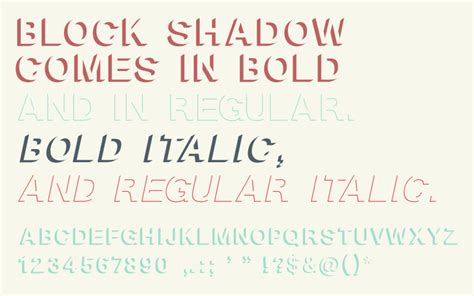 Block Shadow Font