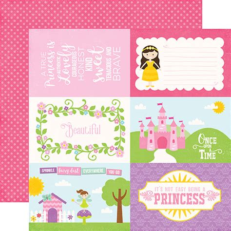 Echo Park Cut Outs Perfect Princess 4x6 Journaling Cards