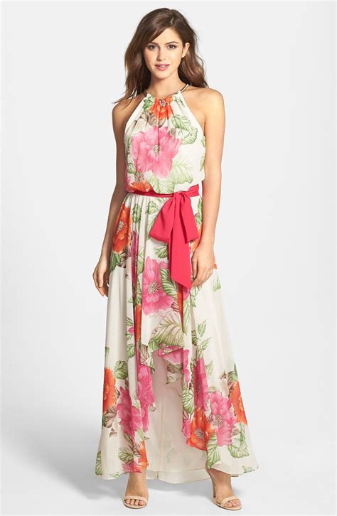 eliza j cutaway floral print maxi dress nordstrom