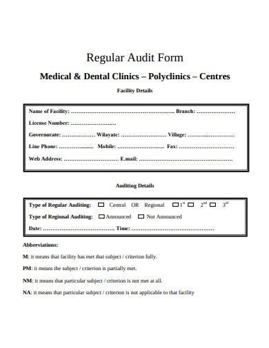 10 Medical Record Audit Form Templates In Pdf Free