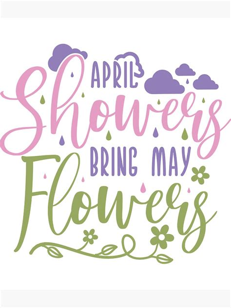 April Showers Bring May Flowers Sticker For Sale By Funnyfish5