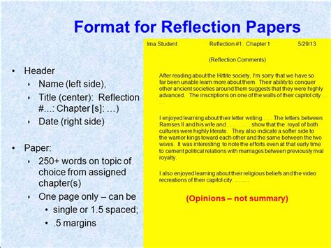An intelligent modern student has innumerable choices to reflective essay writing requires thorough planning. Individual Reflection Paper Short Paragraph