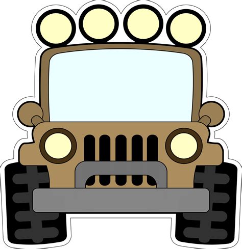 Cartoon Safari Jeep With Animals Clipart Full Size Clipart 5279109