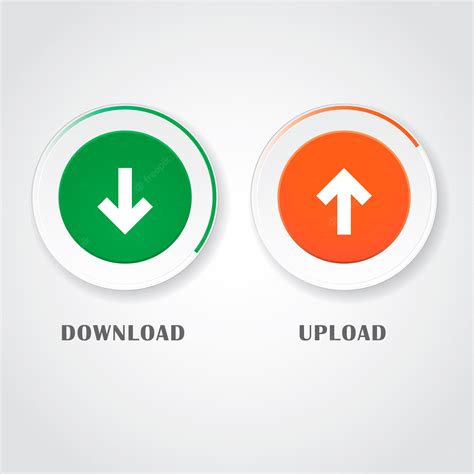 Premium Vector Download And Upload Icons With Progress Line
