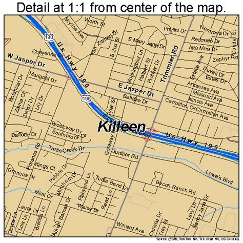 Killeen Texas Zip Code Map Map