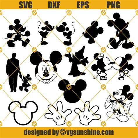 Mickey Mouse SVG Bundle, Disney SVG, Mickey head SVG