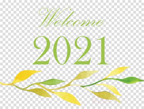 Happy New Year 2021 Welcome 2021 Hello 2021 Clipart Logo Leaf