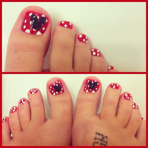 My Minnie Mouse Toe Nails Makeupandhair Disney Nails Disney Nail