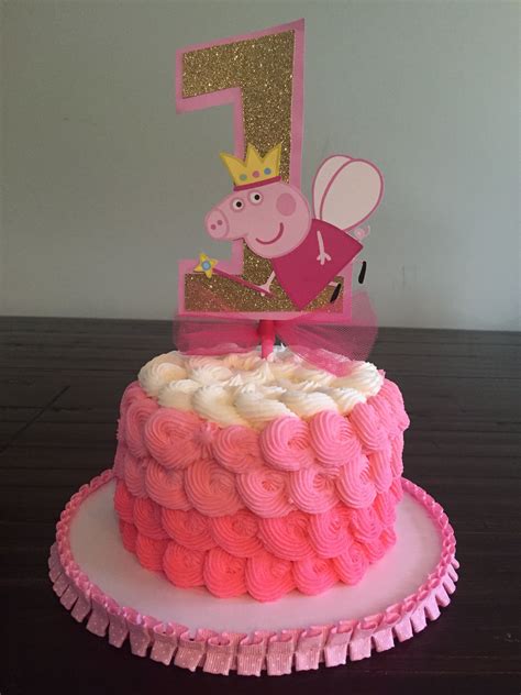 Peppa Pig Smash Cake Pig Birthday Cakes Peppa Pig Birthday Cake