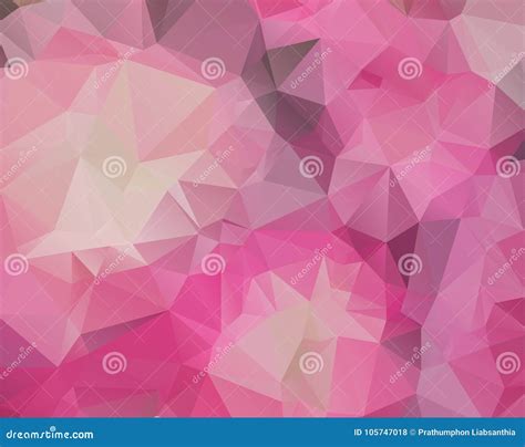 Pink Triangle Background Design Geometric Background Stock Vector