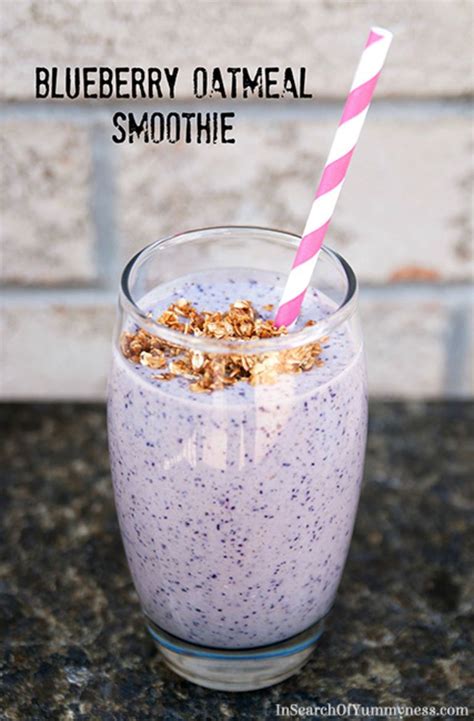 Eggnog and low calorie may sound like an oxymoron, but not for this genus recipe. Blueberry Smoothie with Oats | Recipe (With images) | Blueberry oatmeal smoothie recipe ...