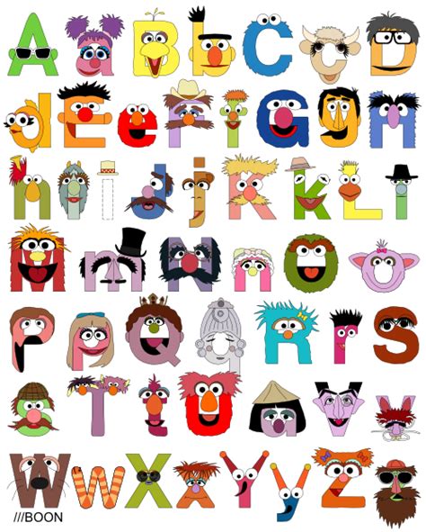 Mike Baboon Design Sesame Street Alphabet