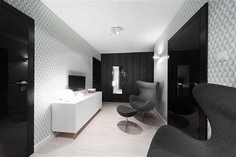 Apartment Interior Design In Black And White Colors