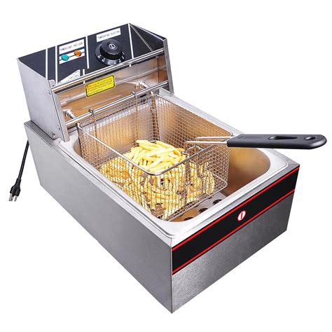 6l 2500w Professional Commercial Electric Countertop Deep Fryer Basket