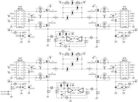 This circuit is given by emmanuel. 400W IR2110 CLASS D AMPLIFIER CIRCUIT SCHEMATICS 1