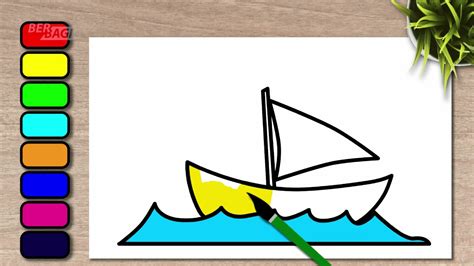 Menggambar Dan Mewarnai Perahu Layar Youtube
