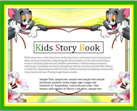 Free Kids Storybook Templates Free Word Templates